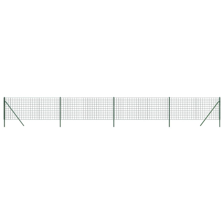 Vidaxl Fil Fet 1,1x10 m Galvanisé en acier vert