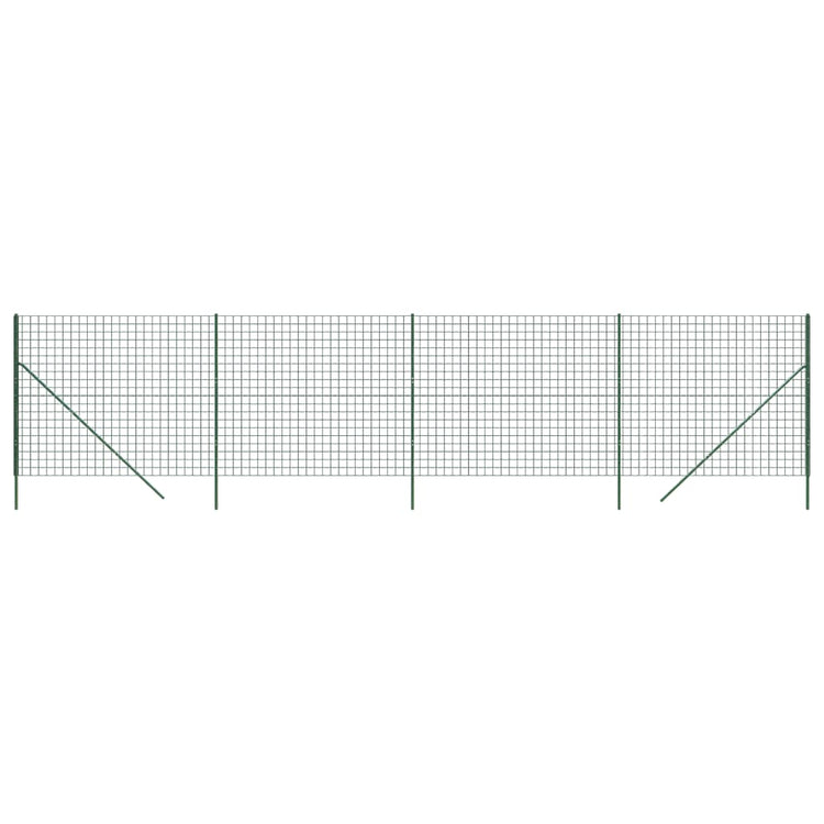 Vidaxl Fil Fet 1,4x10 m Galvanisé en acier vert