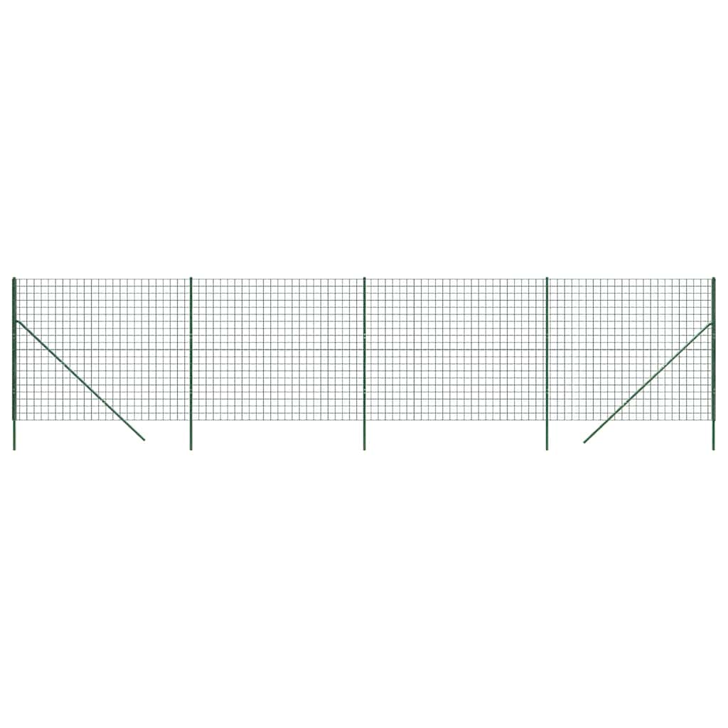 Vidaxl Fil Fet 1,6x10 m en acier galvanisé vert