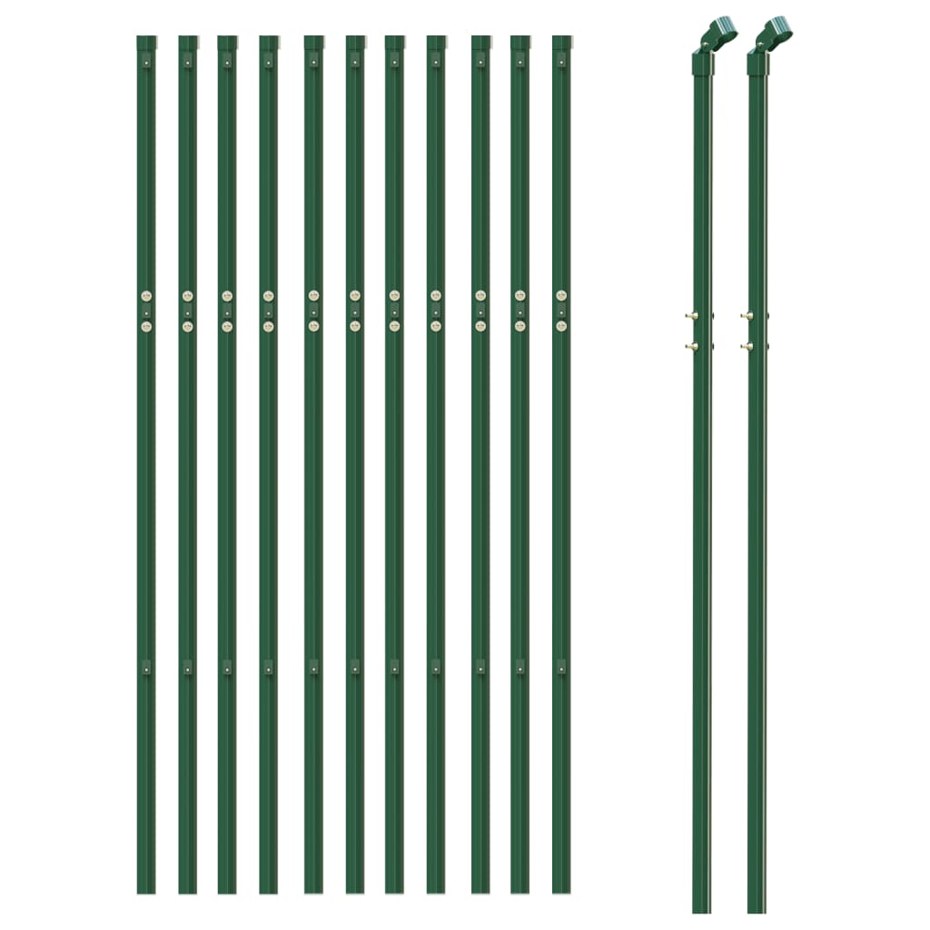 Vidaxl Fil Fet 1x25 M Galvanisé en acier vert