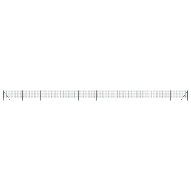 Vidaxl Fil Fet 1,1x25 m Galvanisé en acier vert