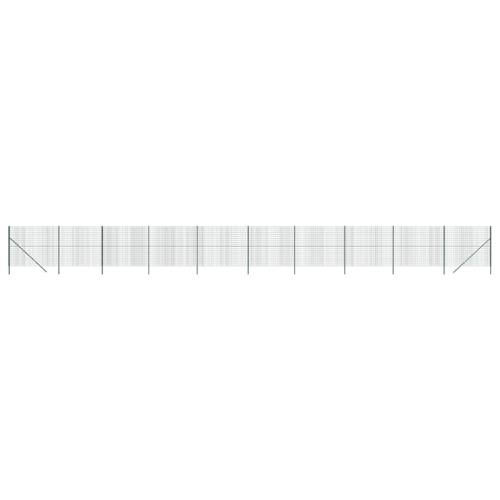 Vidaxl Fet Fet 1,8x25 m Galvanisé en acier vert