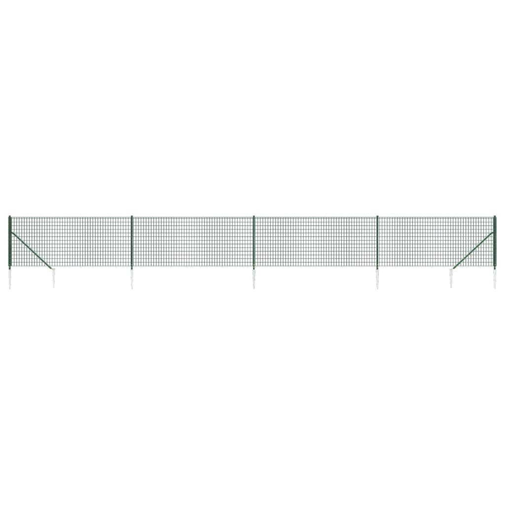 Vidaxl Fet Fet avec ancres de terre 1,1x10 m vert