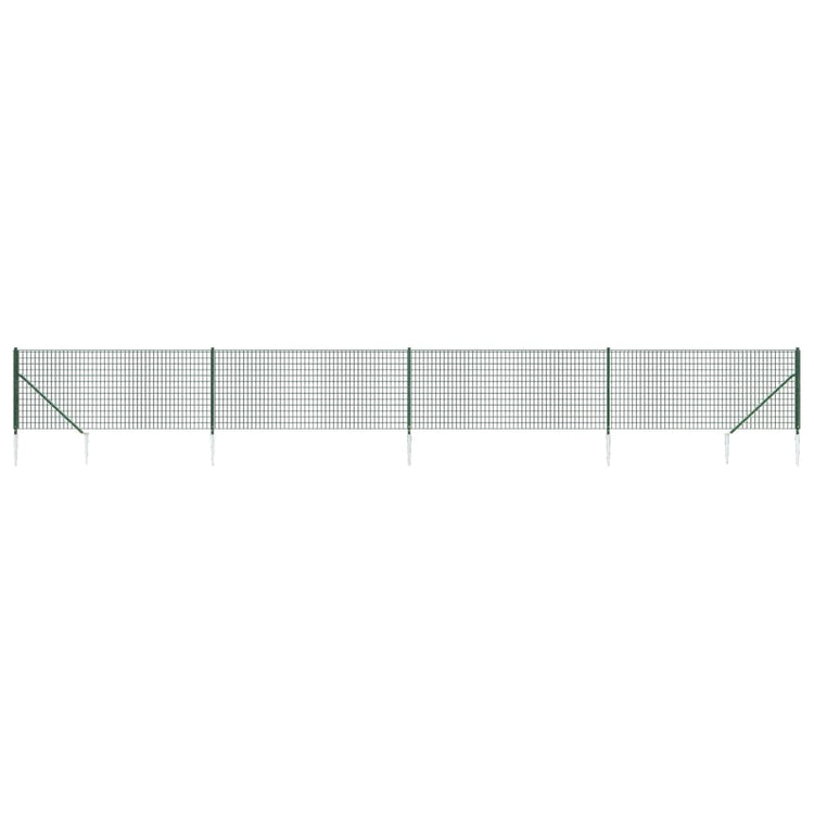 Vidaxl Fet Fet avec ancres de terre 1,1x10 m vert