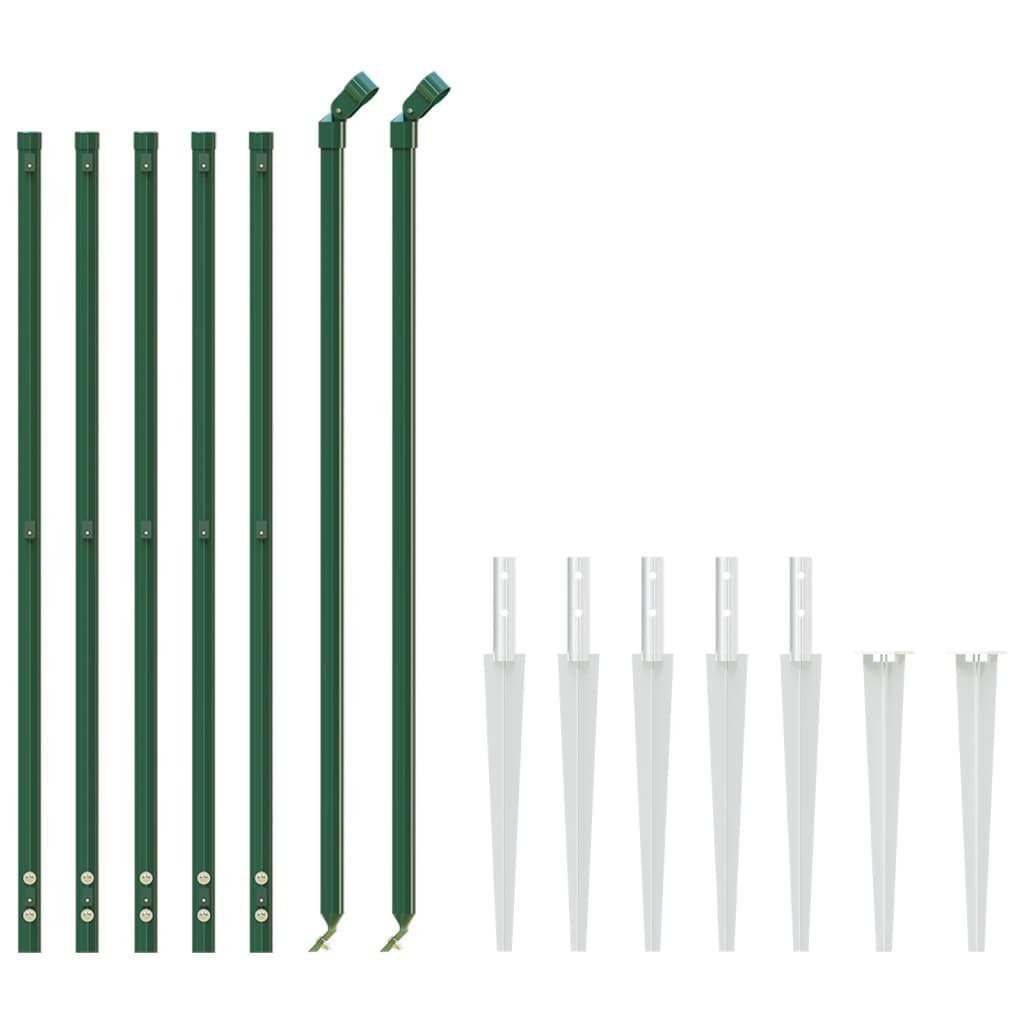 Vidaxl Fet Fet avec ancres de terre 1,1x10 m vert