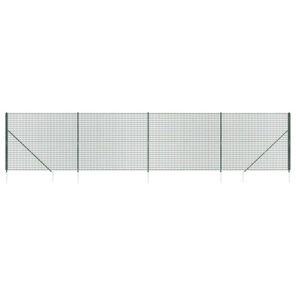 Vidaxl Fet Fet avec ancres de terre 1,4x10 m vert