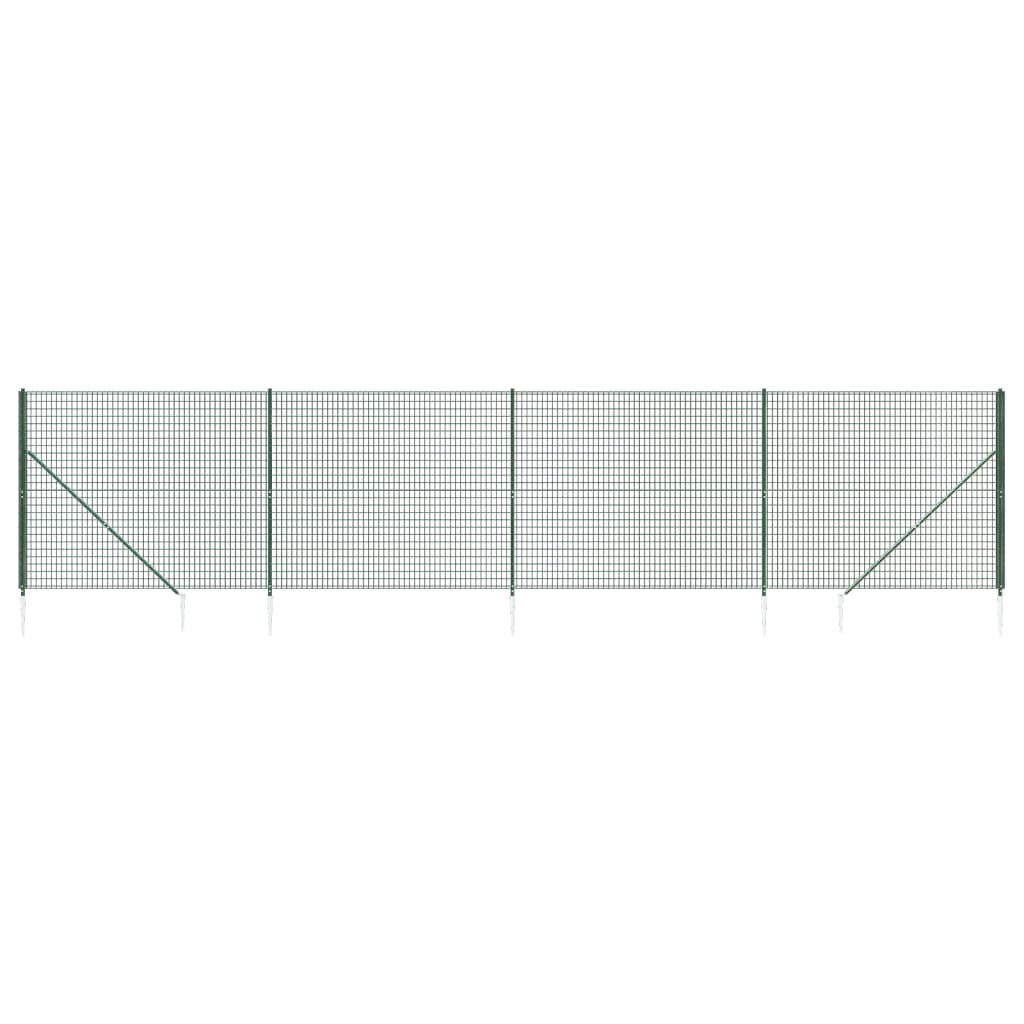 Vidaxl Fet Fet avec ancres de terre 1,6x10 m vert
