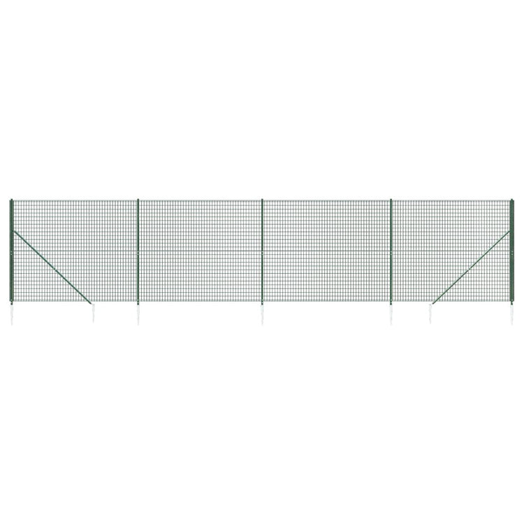Vidaxl Fet Fet avec ancres de terre 1,6x10 m vert