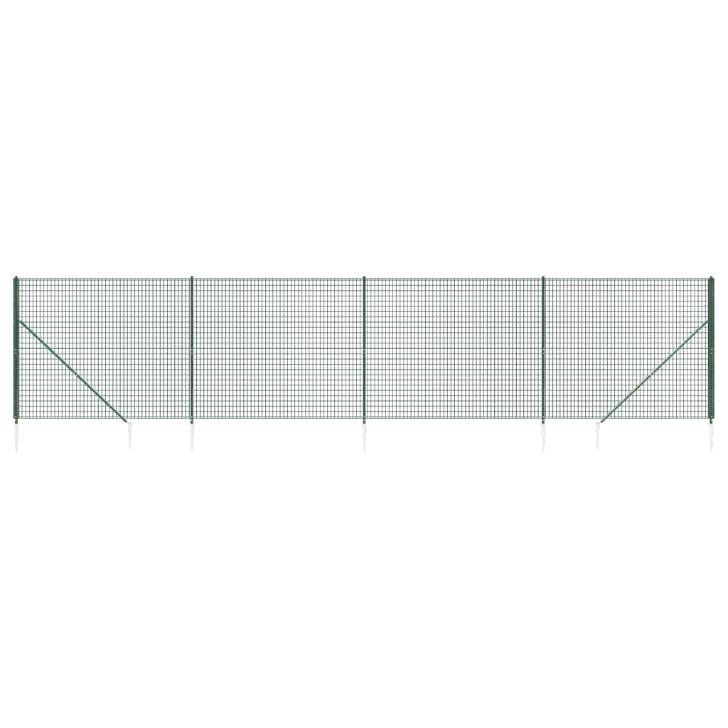 Vidaxl Fet Fet avec ancres de terre 1,8x10 m vert