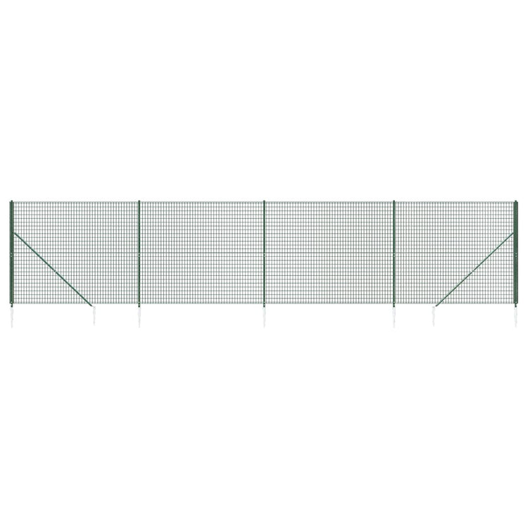 Vidaxl Fet Fet avec ancres de terre 1,8x10 m vert