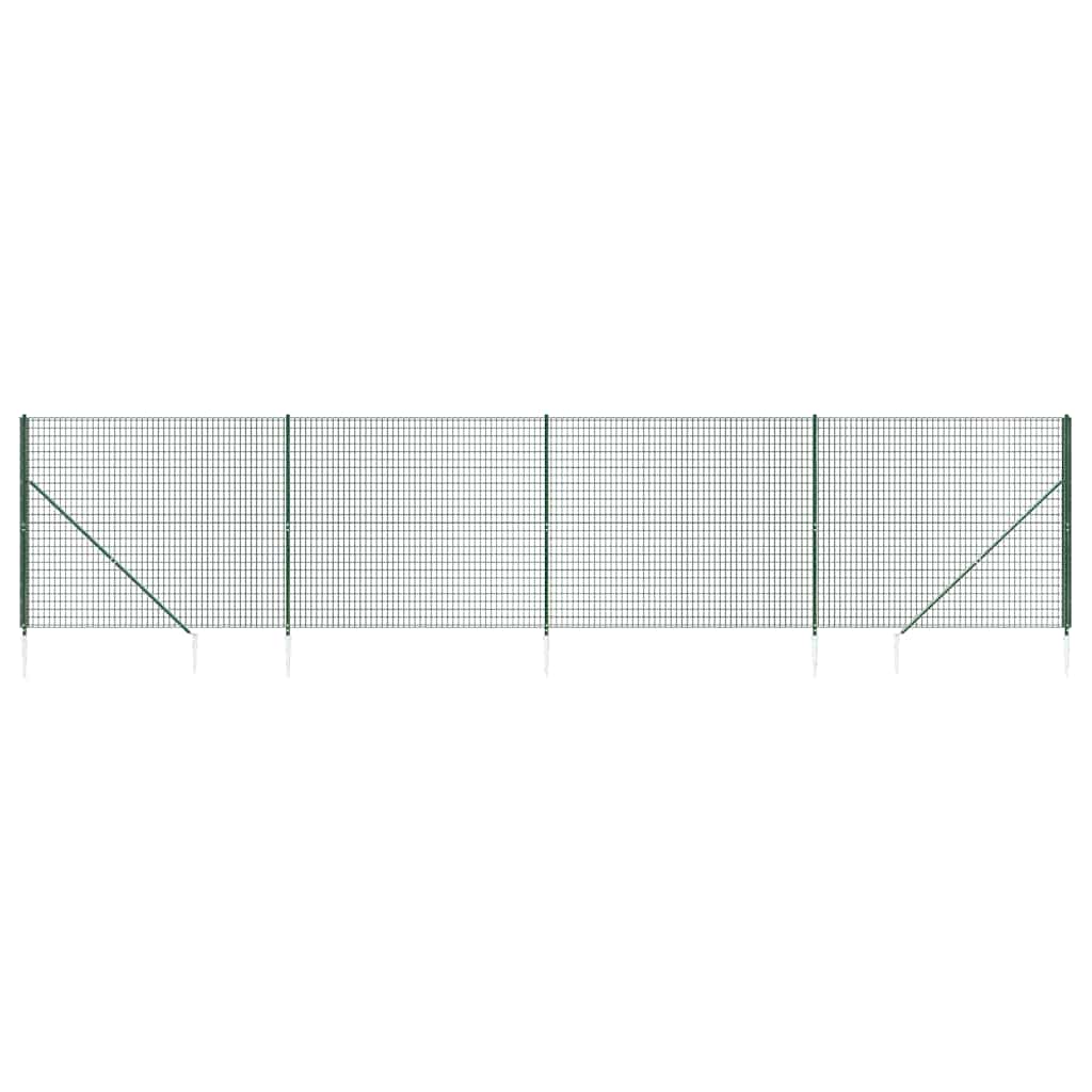 Vidaxl Fet Fet avec ancres de terre 2x10 m vert