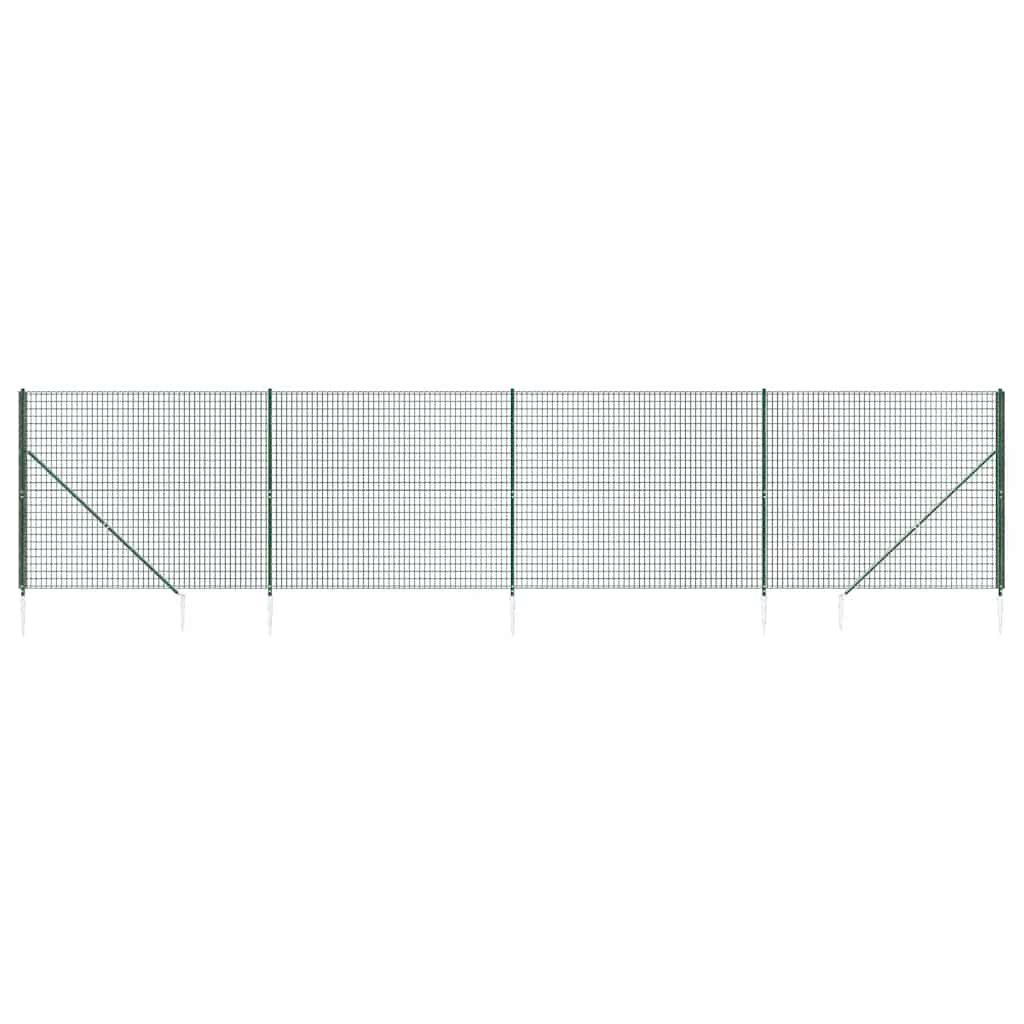 Vidaxl Fet Fet avec ancres de terre 2,2x10 m vert