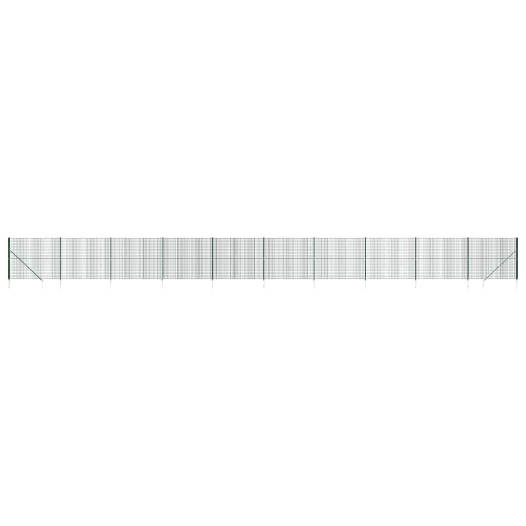 Vidaxl Fet Fet avec ancres de terre 1,4x25 m vert