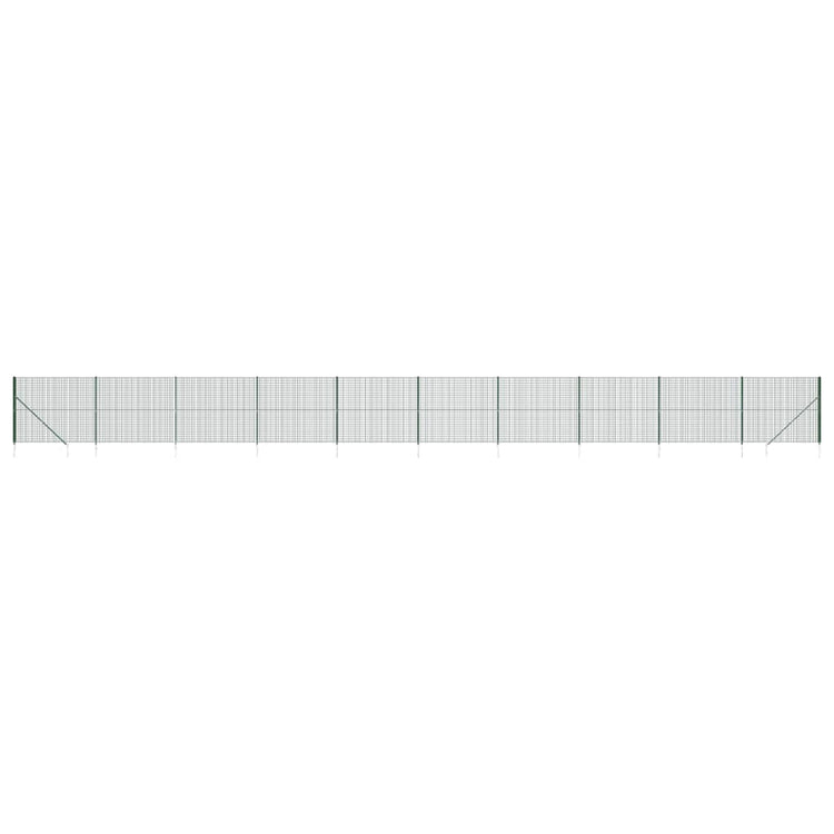 Clôture en mailles vidaxl avec ancres de terre 1,6 x 25 m vert