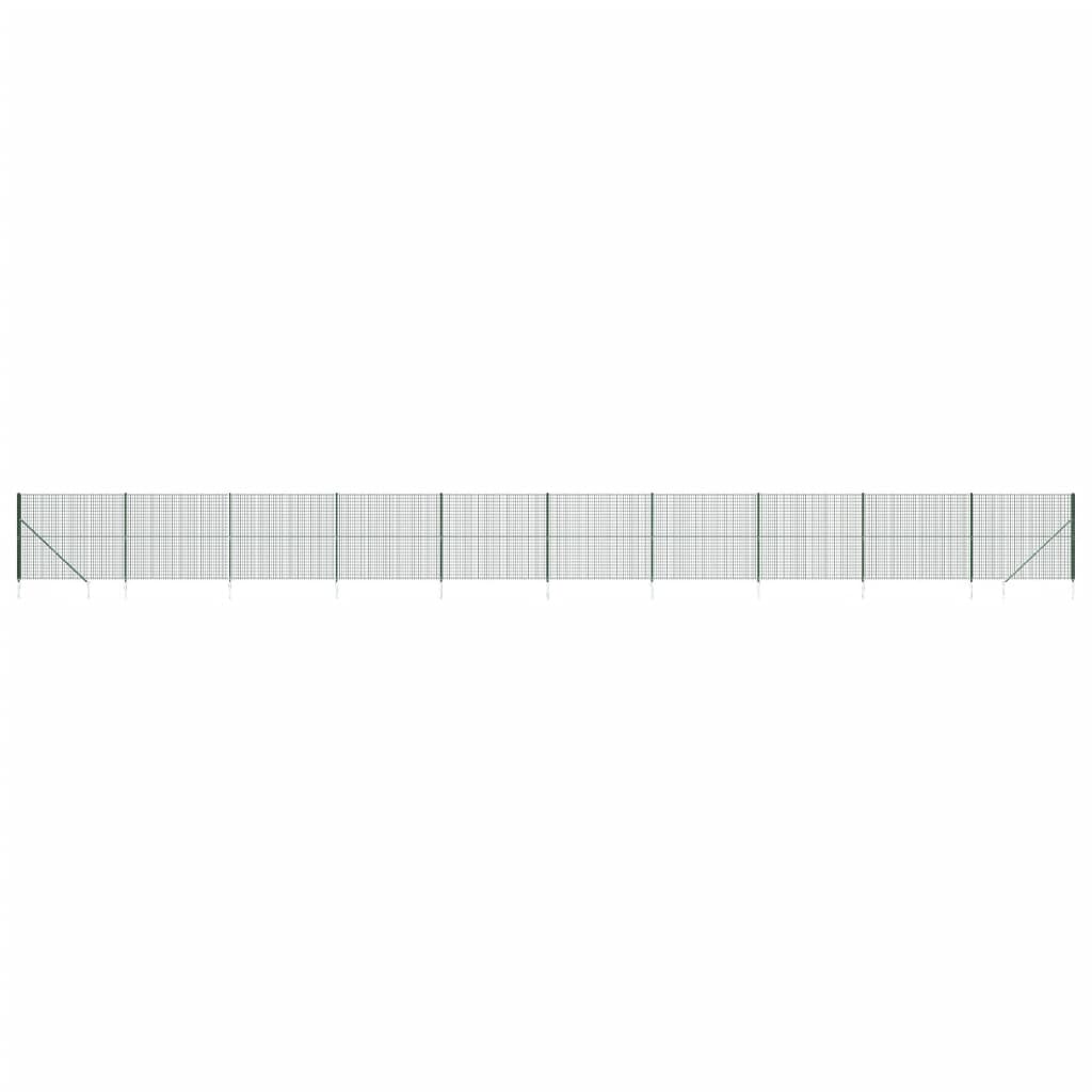 Vidaxl Fet Fet avec ancres de terre 2,2x25 m vert