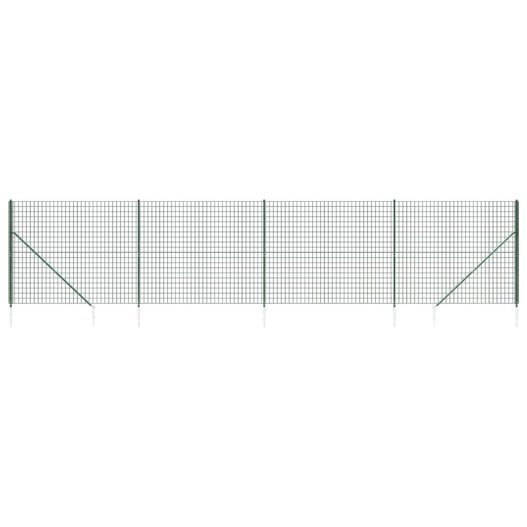 Vidaxl Fet Fet avec ancres de terre 1,4x10 m vert