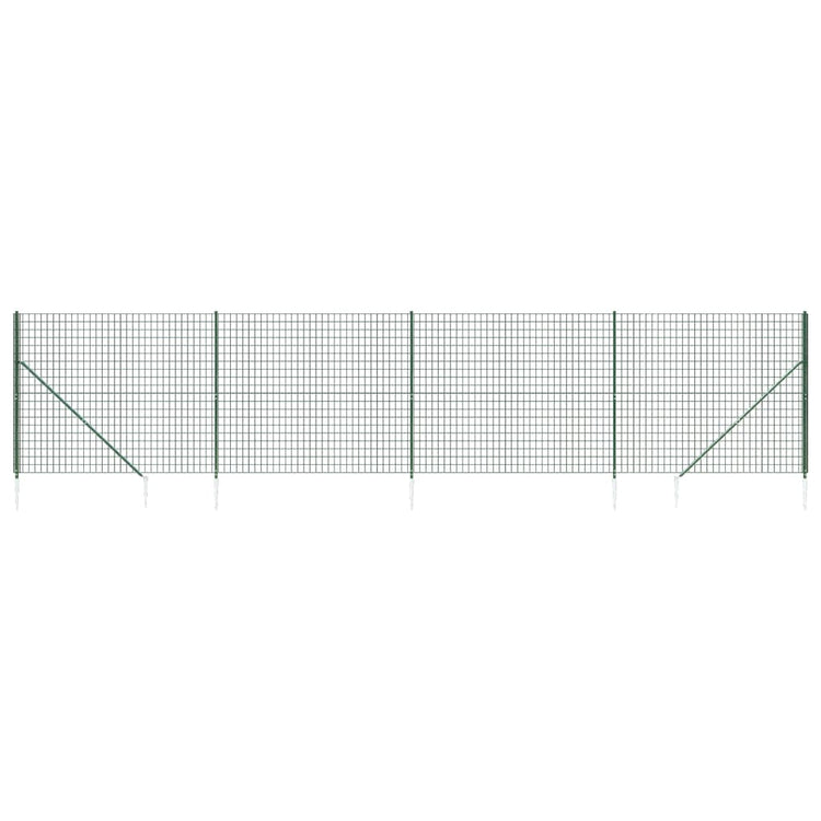 Vidaxl Fet Fet avec ancres de terre 1,4x10 m vert