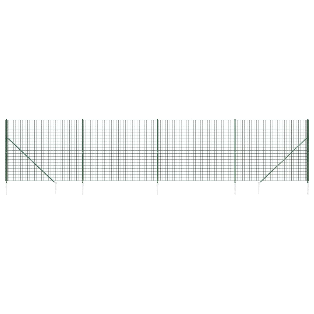 Vidaxl Fet Fet avec ancres de terre 1,6x10 m vert