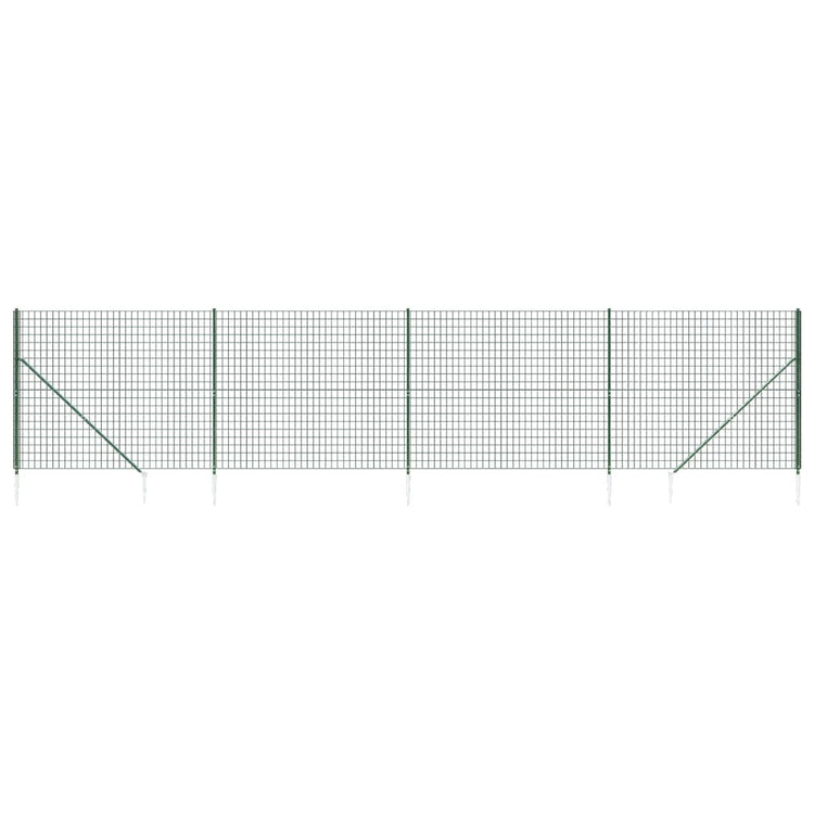 Vidaxl Fet Fet avec ancres de terre 1,8x10 m vert
