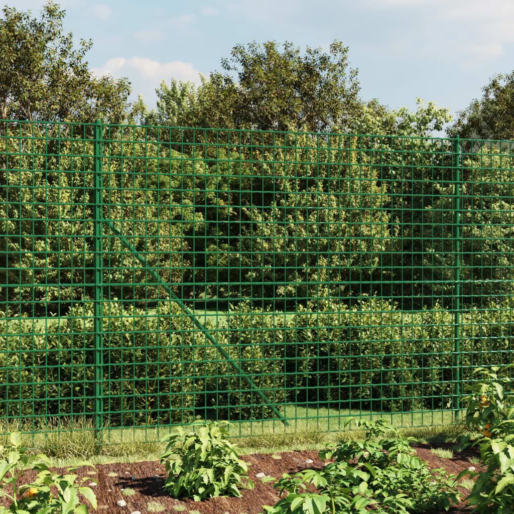 Vidaxl Fet Fet avec ancres de terre 1,4x25 m vert