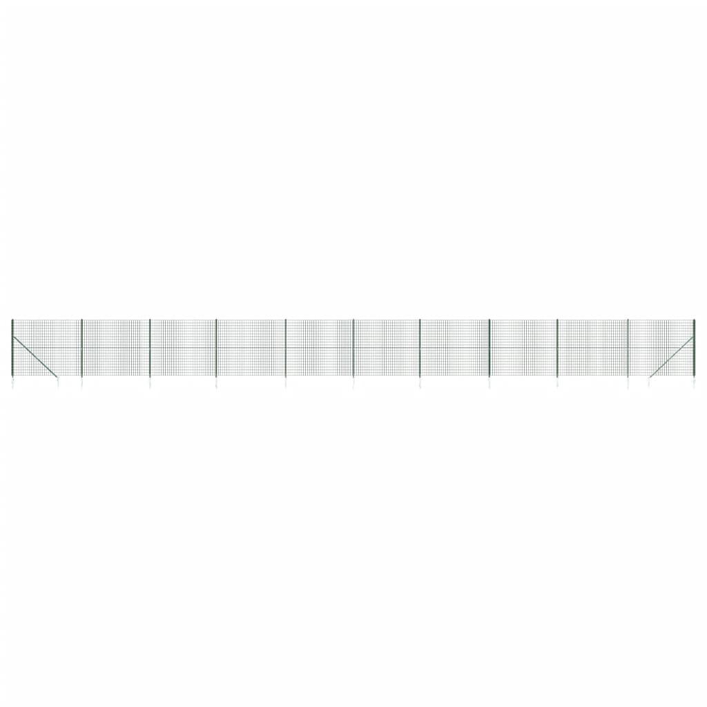 Vidaxl Fet Fet avec ancres de terre 1,8x25 m vert