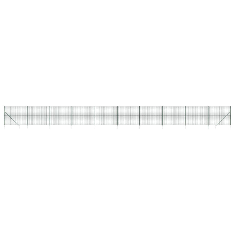 Vidaxl Fet Fet avec ancres de terre 2x25 m vert