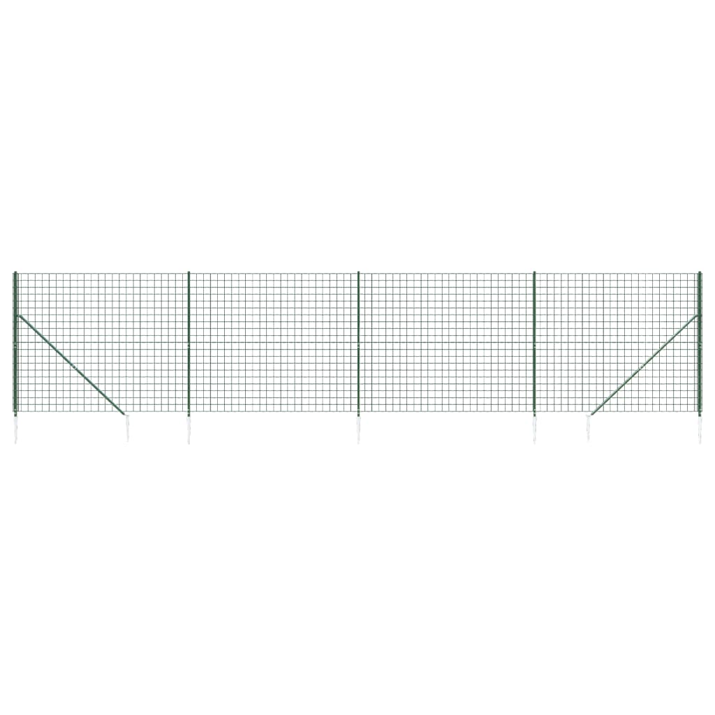 Vidaxl Fet Fet avec ancres de terre 1,4x10 m vert
