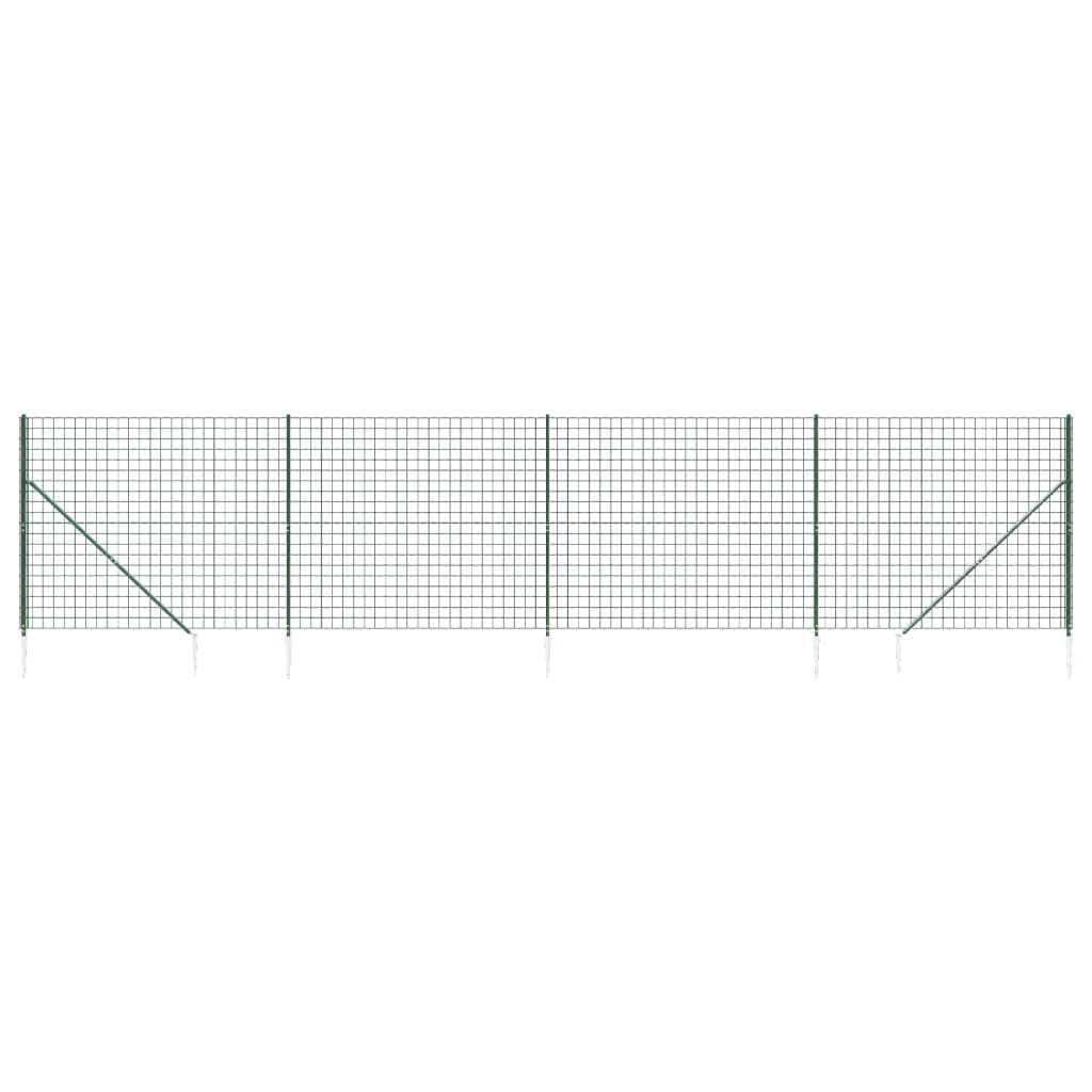 Vidaxl Fet Fet avec ancres de terre 1,6x10 m vert