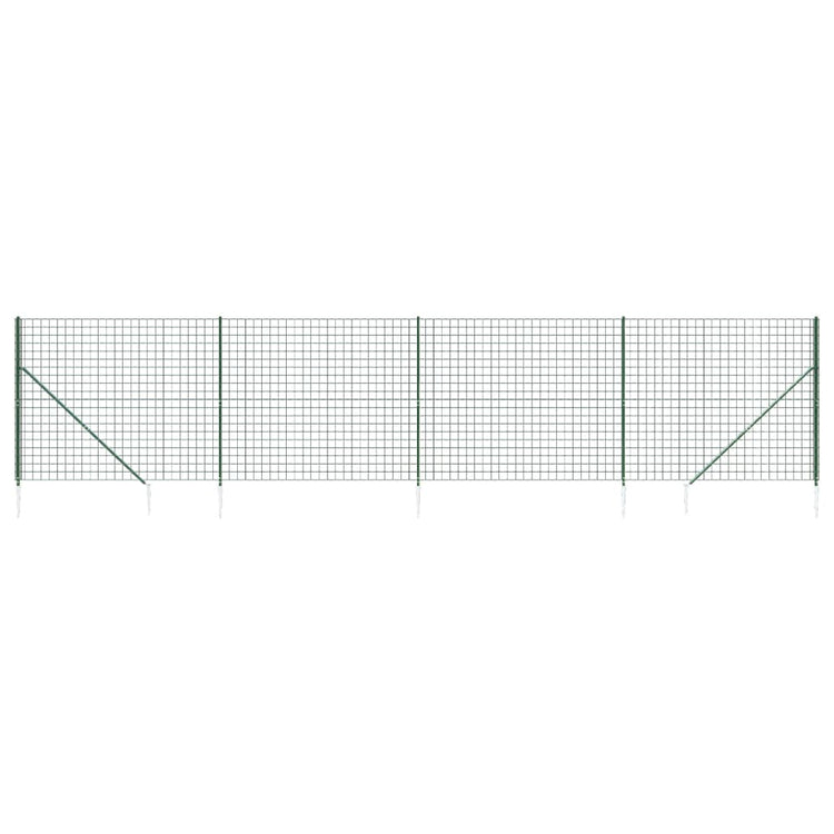 Vidaxl Fet Fet avec ancres de terre 1,6x10 m vert