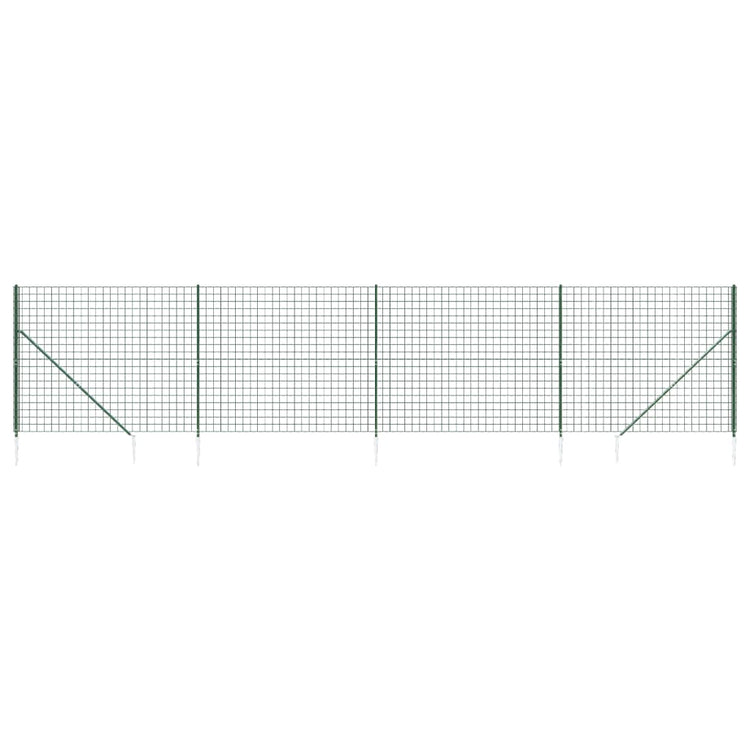 Vidaxl Fet Fet avec ancres de terre 1,8x10 m vert
