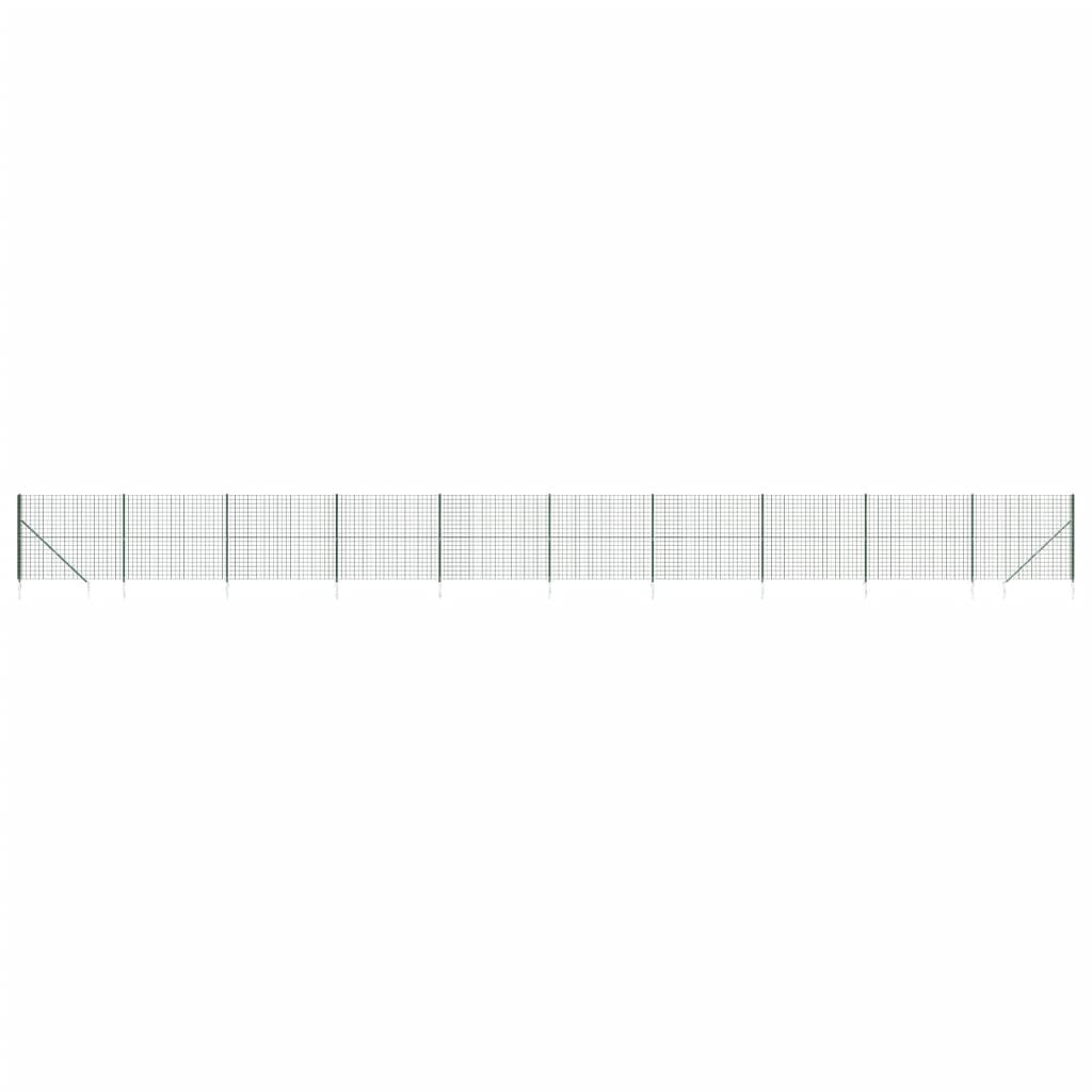 Vidaxl Fet Fet avec ancres de terre 2x25 m vert