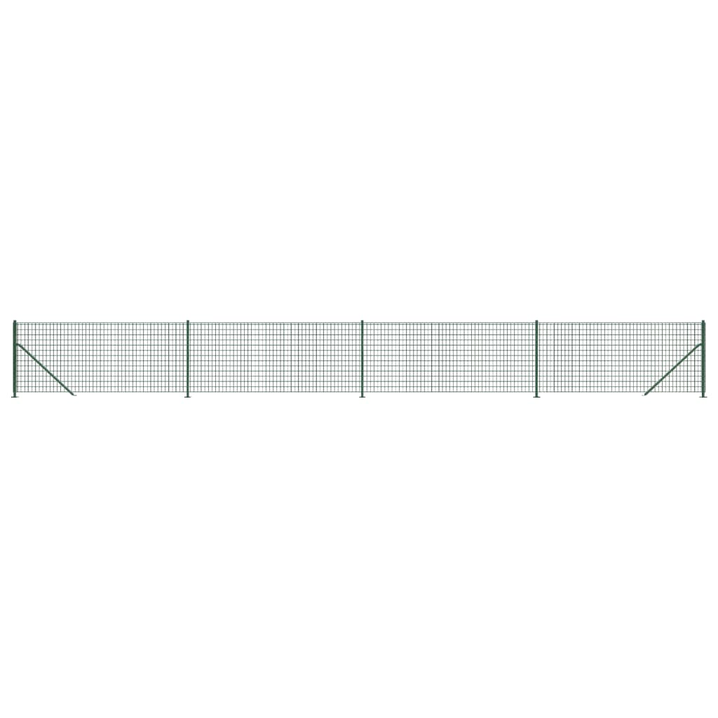 Clôture en maille vidaxl avec des flens 1x10 m vert