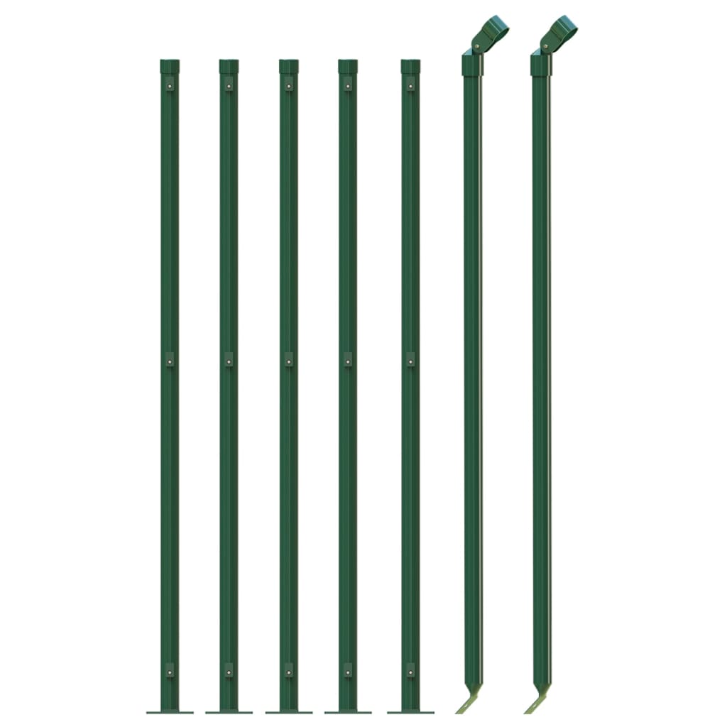 Clôture en maille vidaxl avec des flens 1x10 m vert