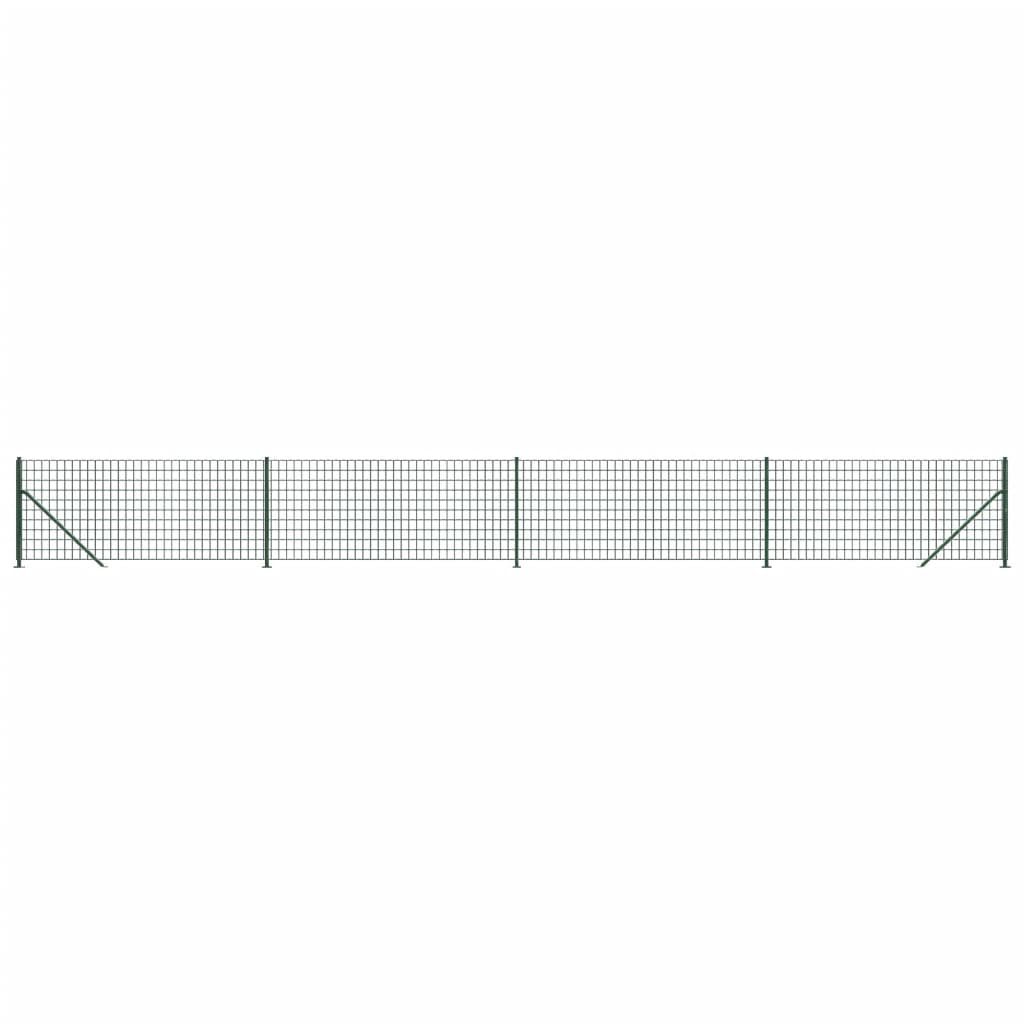 Clôture en maille vidaxl avec des flens 1x10 m vert