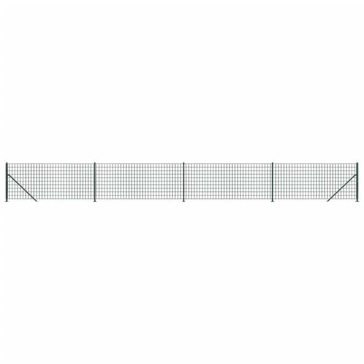 Clôture en maille vidaxl avec des flens 1x10 m vert