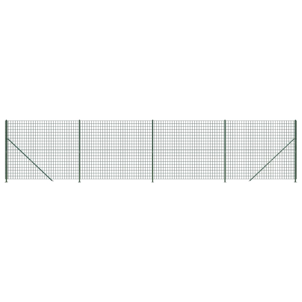 FET de maille filaire Vidaxl avec des flens 2x10 m vert