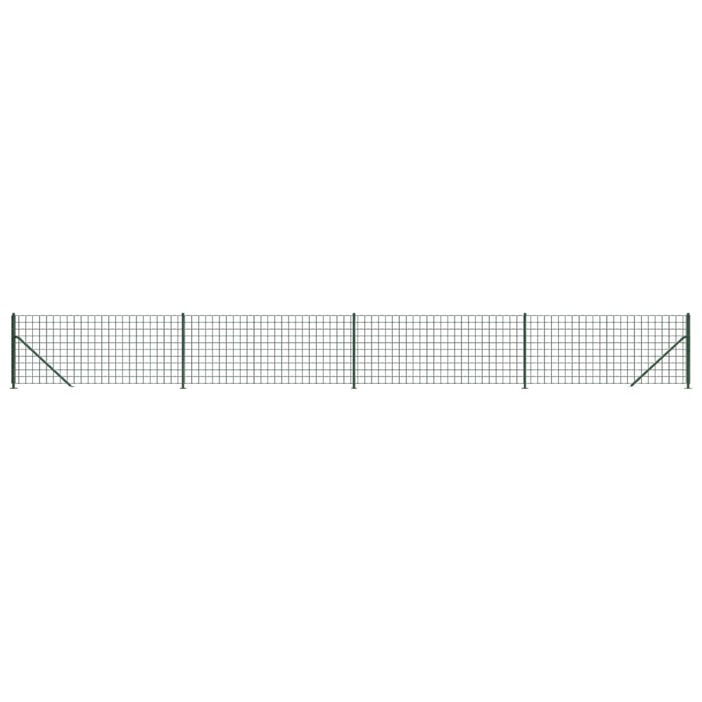 Clôture en maille vidaxl avec des flens 1x10 m vert