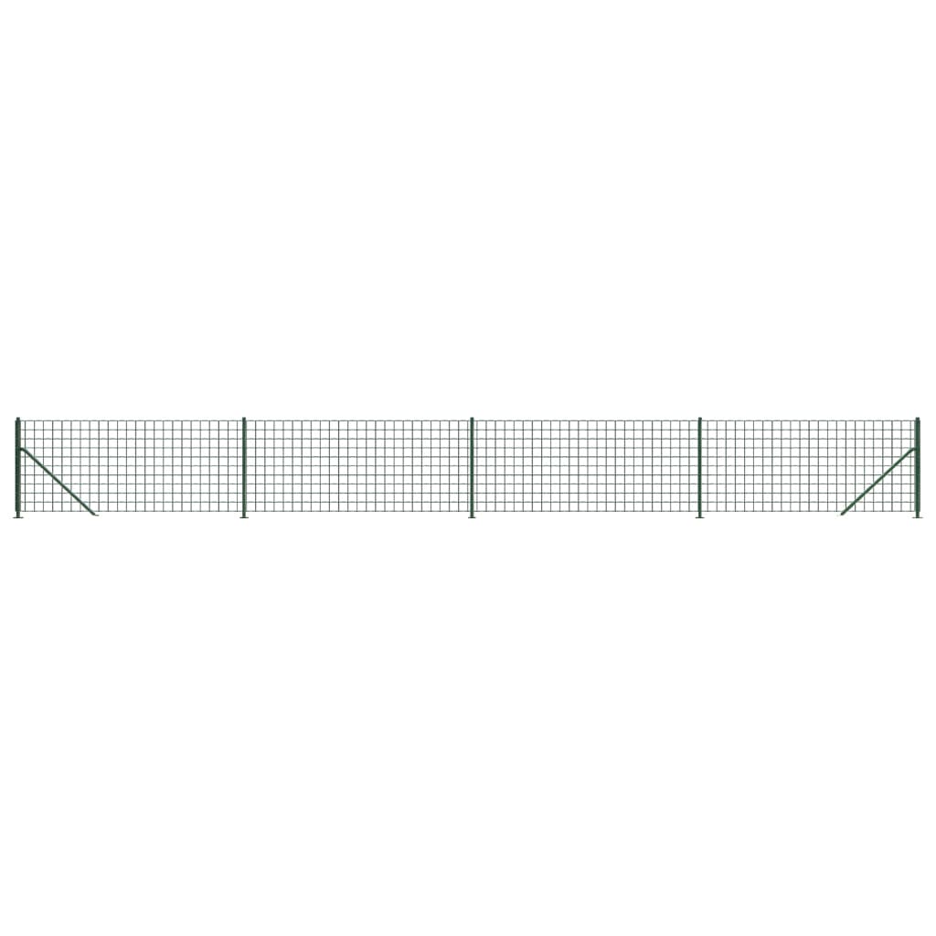 FET de maille filaire Vidaxl avec bride 1,1x10 m vert