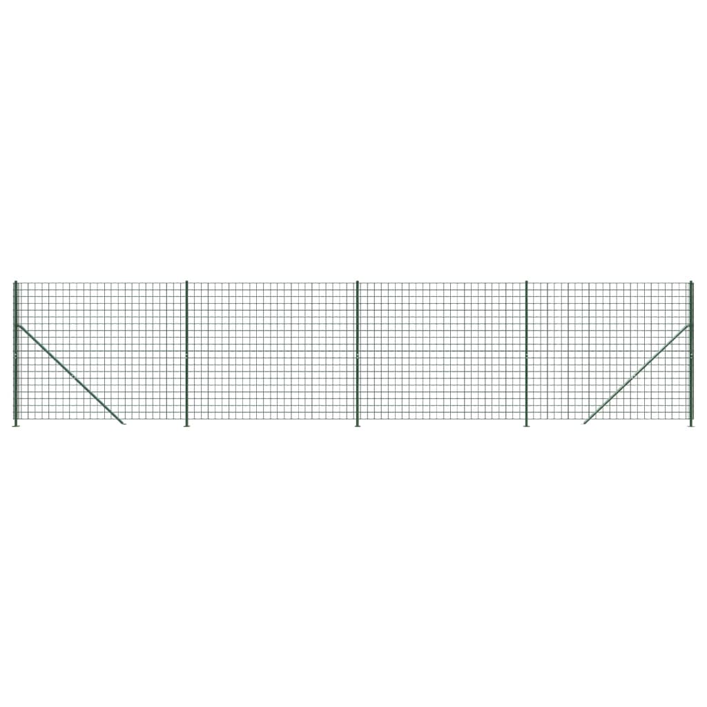 FET de maille filaire Vidaxl avec bride 2,2x10 m vert