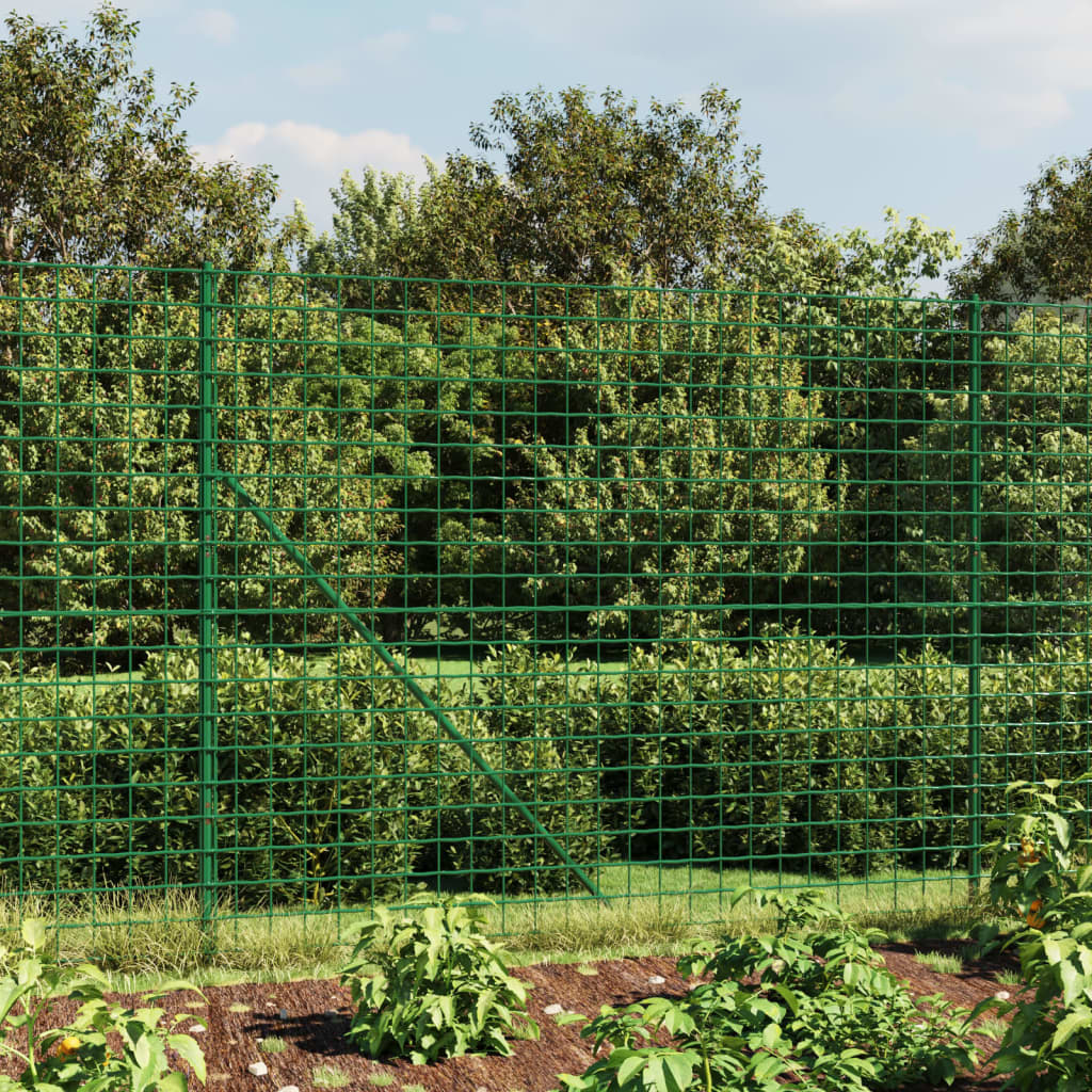 FET de maille filaire Vidaxl avec bride 2,2x25 m vert