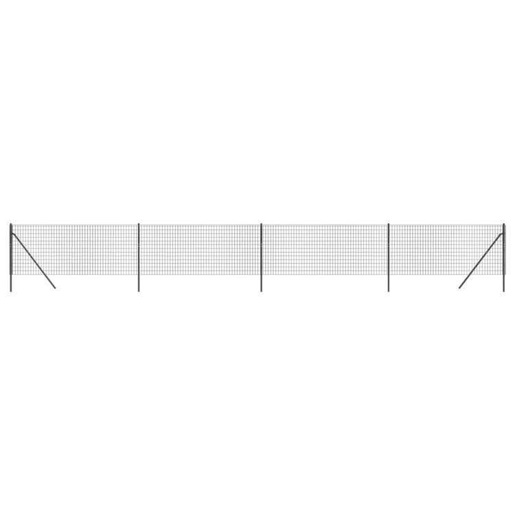 Vidaxl Fil Fet 1x10 M Galvanisé Anthracite en acier -colore