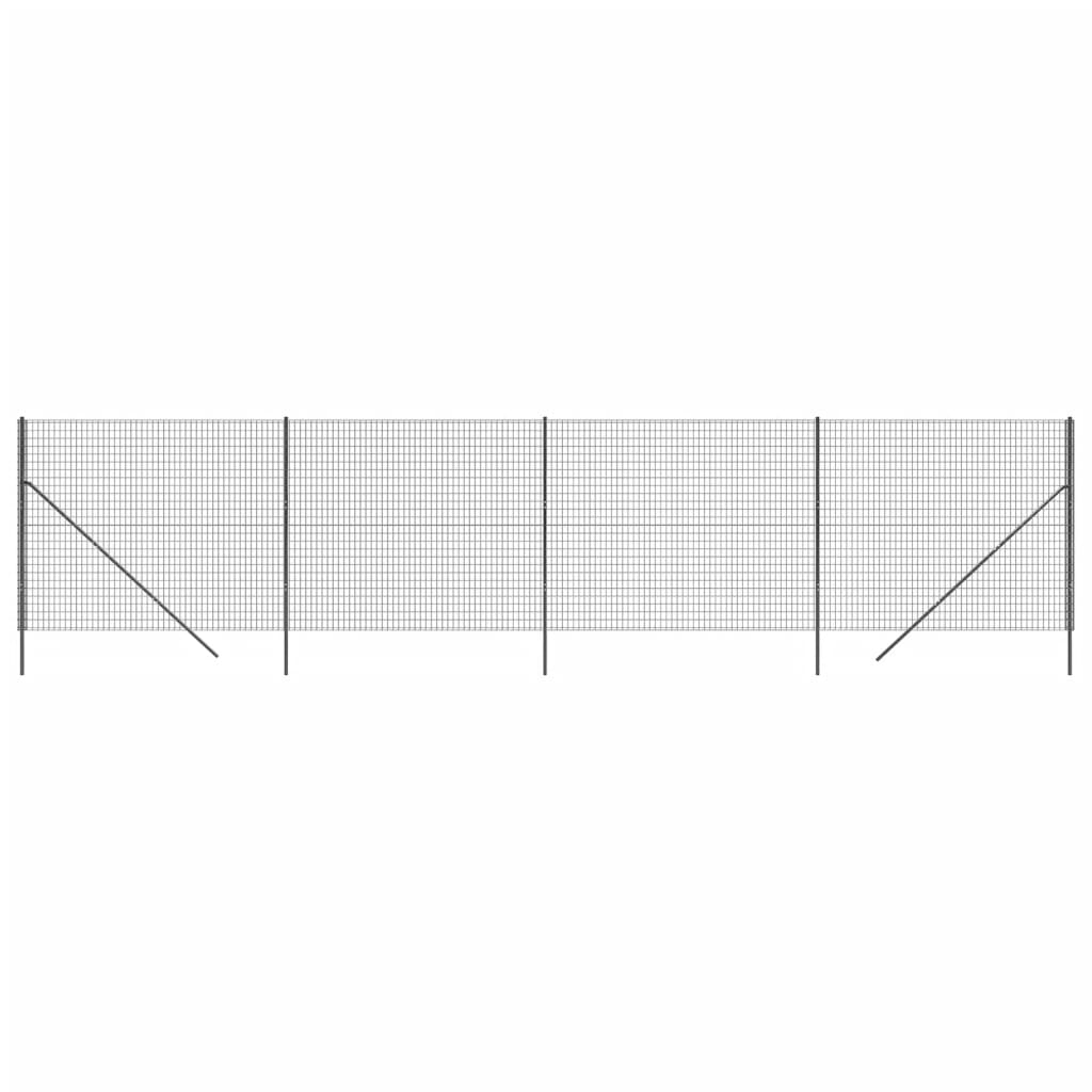 Vidaxl Fil Fet 1,4x10 m Anthracite en acier galvanisé -colore
