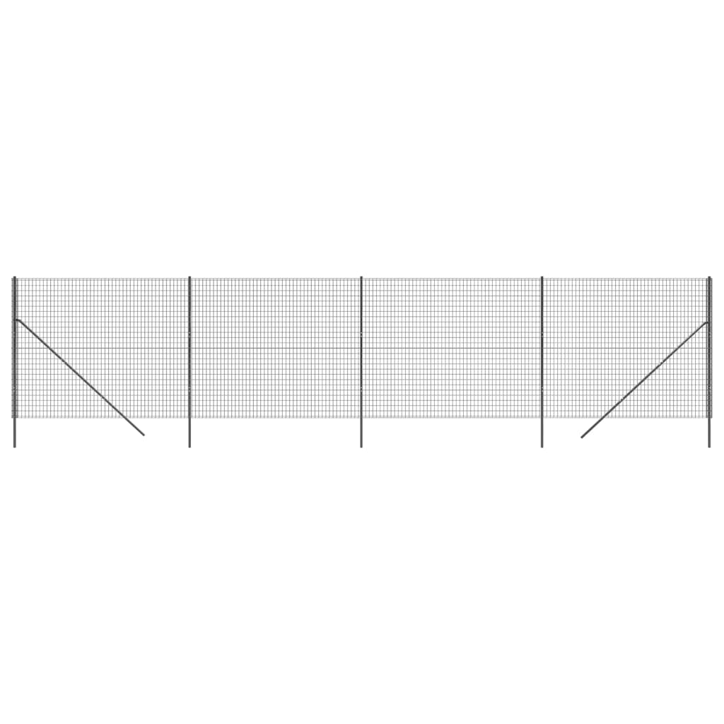 Vidaxl Fil Fet 1,8x10 m Anthracite en acier galvanisé -colore