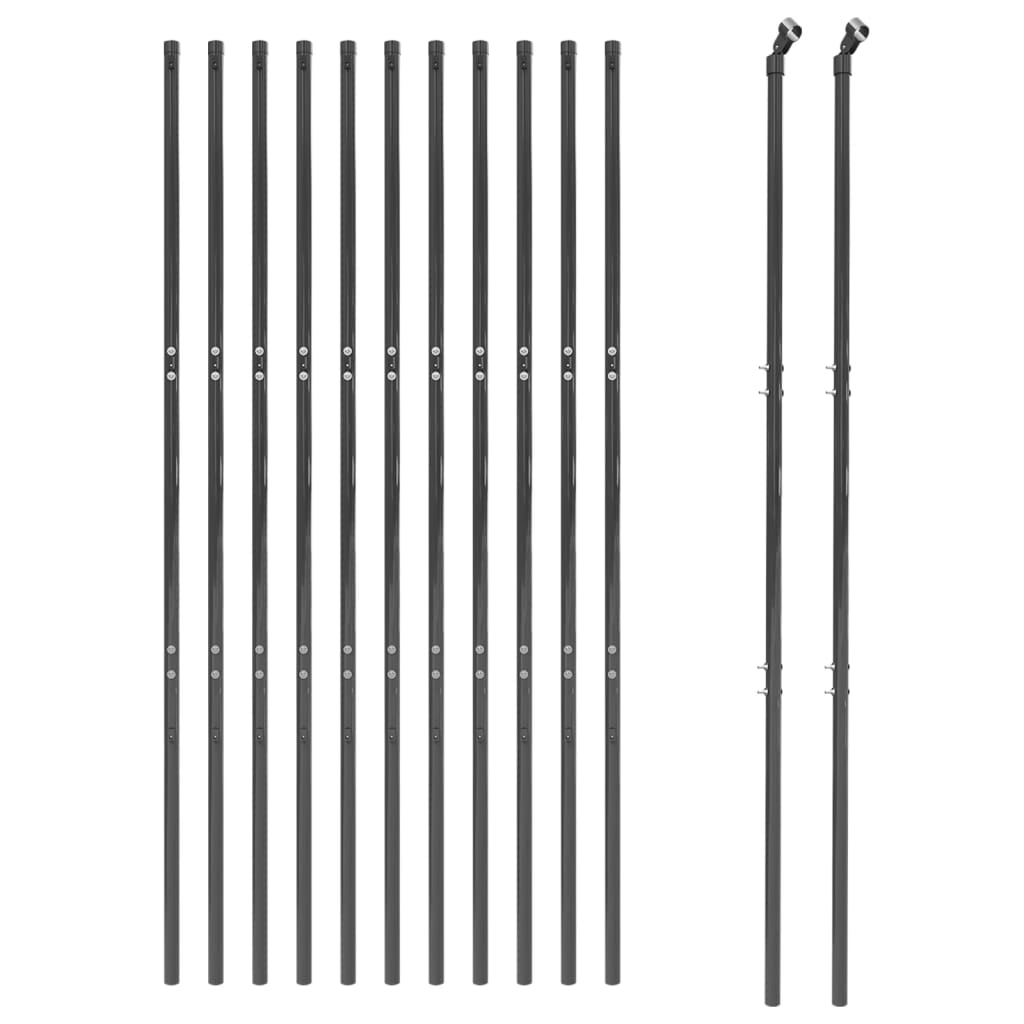 Vidaxl Fil Fet 1,4x25 M Anthracite en acier galvanisé -colore