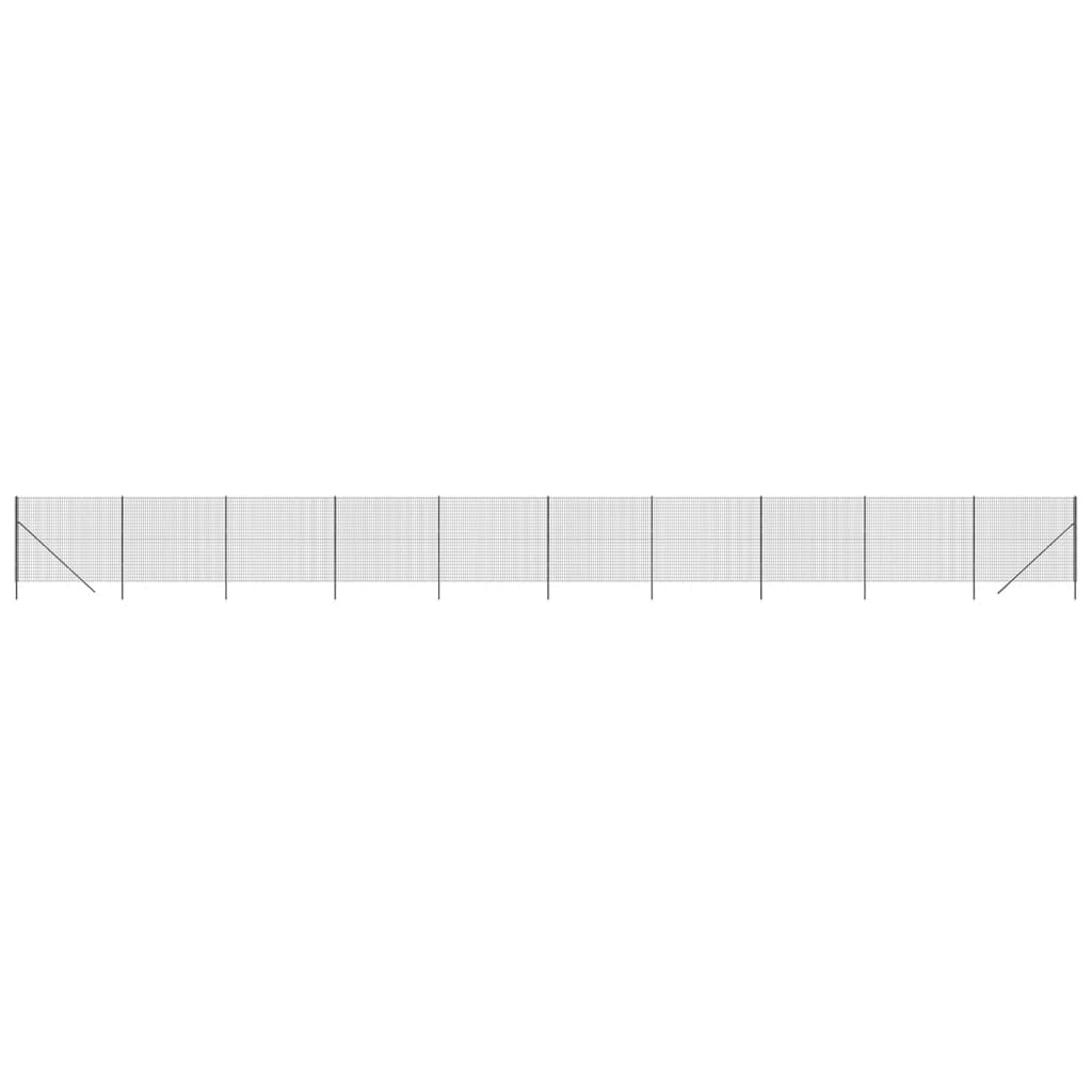 Vidaxl Fil Fet 1,6x25 m Couleur anthracite en acier galvanisé