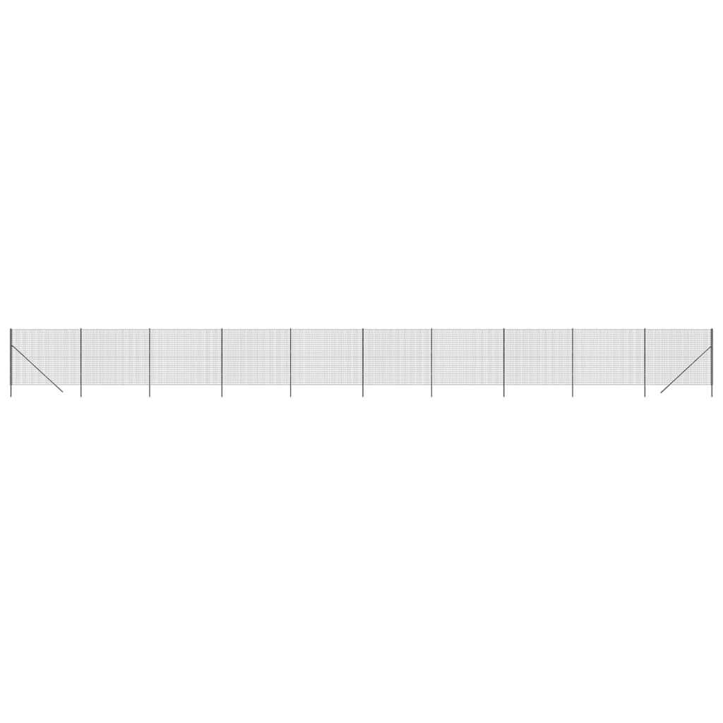 Vidaxl Fil Fet 1,8x25 m Anthracite en acier galvanisé -colore