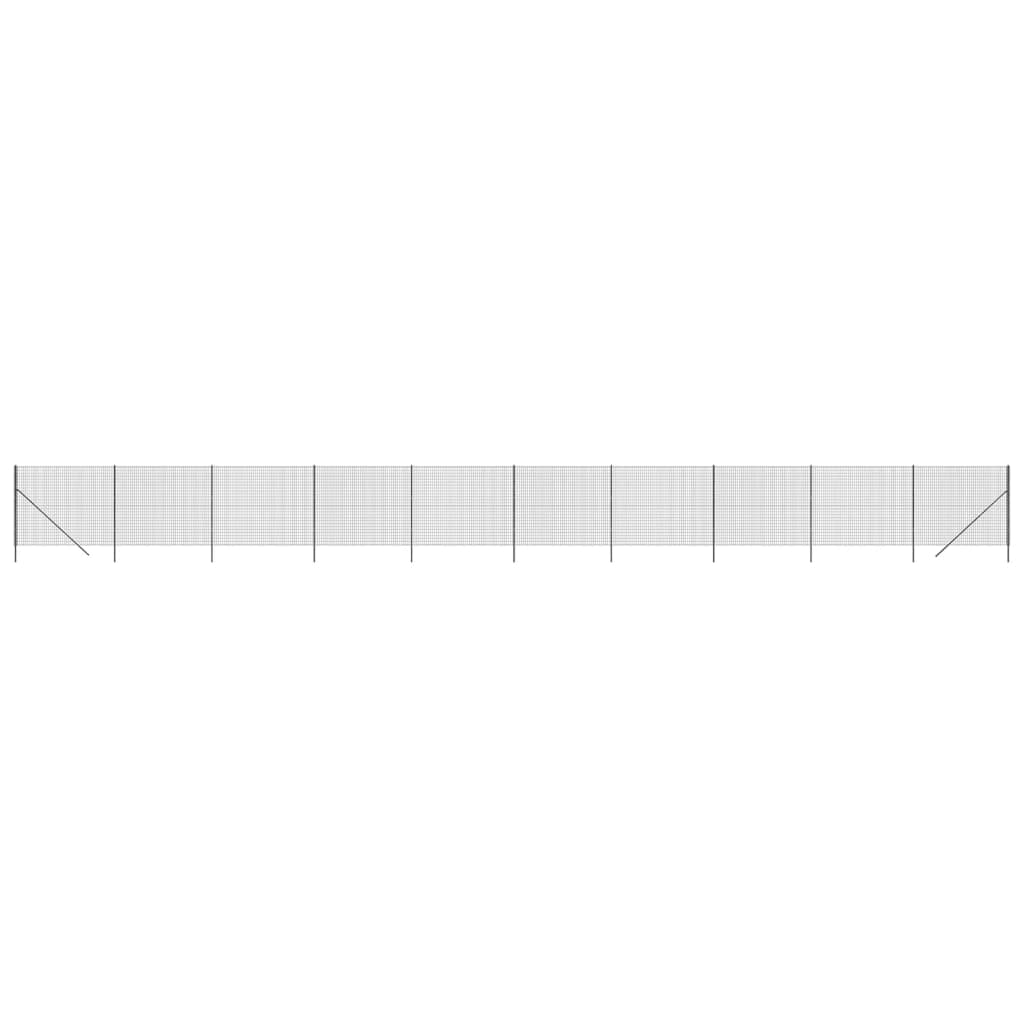 Vidaxl Fet Mesh Fet 2x25 m Couleur d'anthracite en acier galvanisé