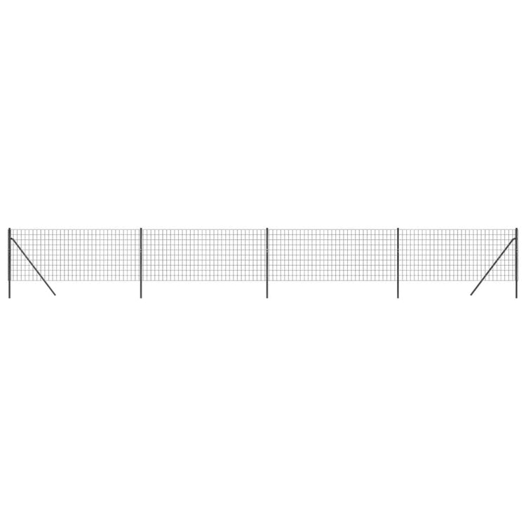 Vidaxl Fil Fet 1x10 M Galvanisé Anthracite en acier -colore