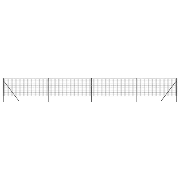 Vidaxl Fil Fet 1,1x10 M Anthracite en acier galvanisé -colore