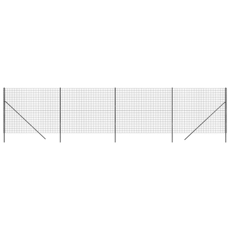 Vidaxl Fil Fet 1,6x10 m Anthracite en acier galvanisé -colore